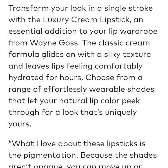 New Wayne Goss Lipstick Chestnut - Picture 10 of 11